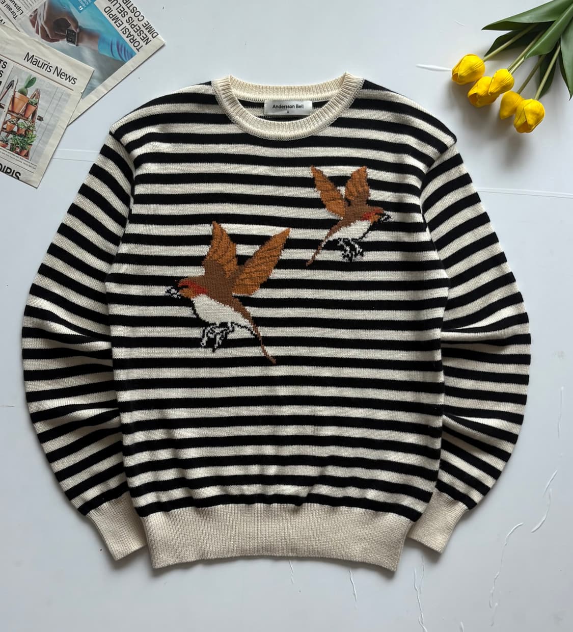 앤더슨벨 버드 스트라이프 스웨터 니트 상품이미지2
