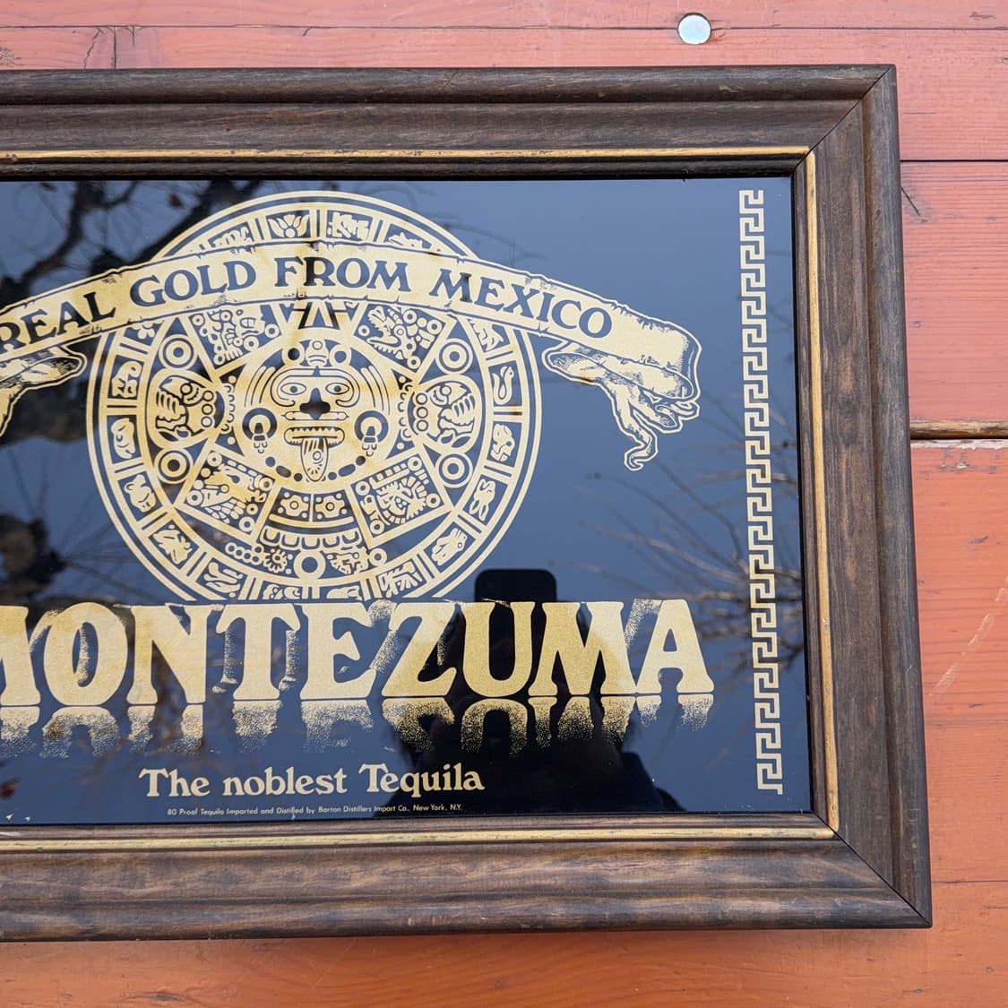 빈티지 소품 1980년 몬테즈마 테킬라 거울 액자 상품이미지4
