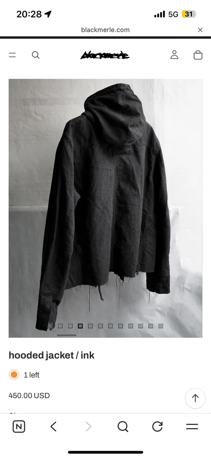 블랙멀 후드 자켓 s 상품이미지2