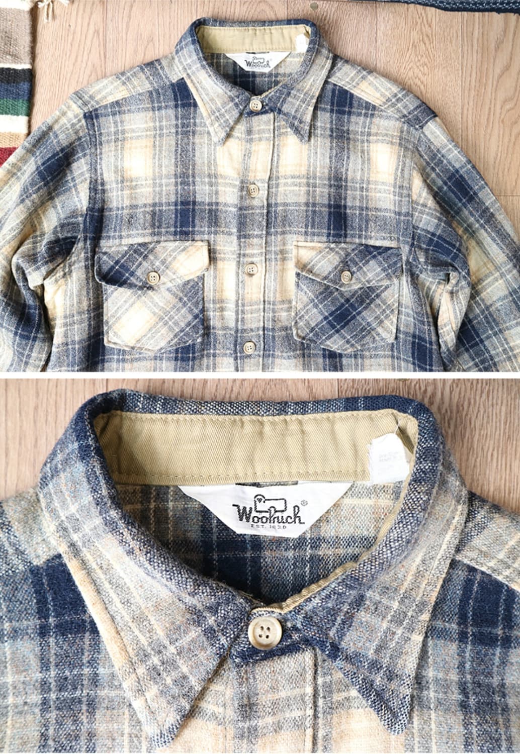 미국 메이드 70~80s 빈티지 WOOLRICH 울리치 울 체크남방

 상품이미지3