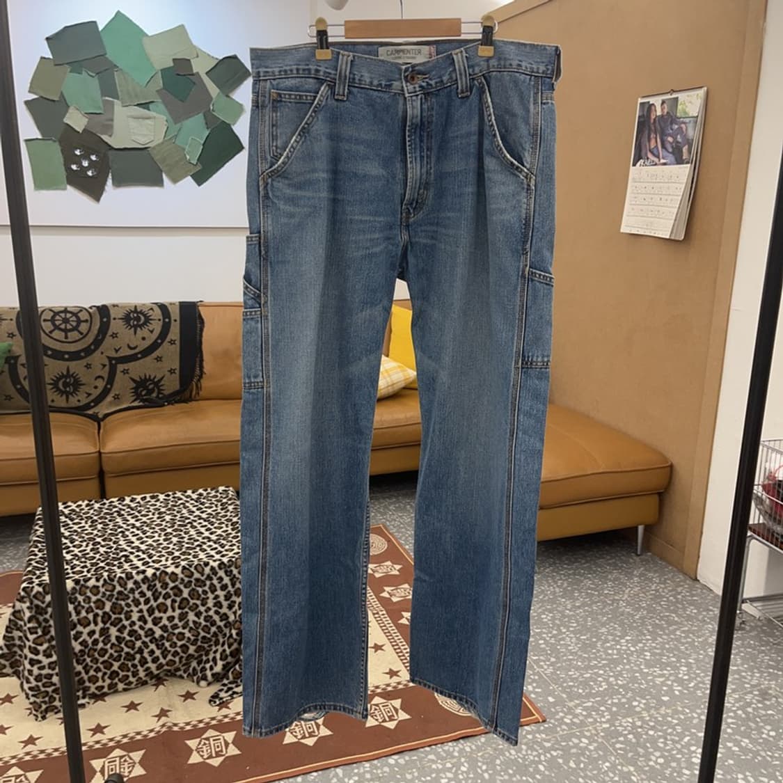 리바이스 카펜터 루즈스트레이트 데미지 데님팬츠 34인치 C09159 상품이미지3