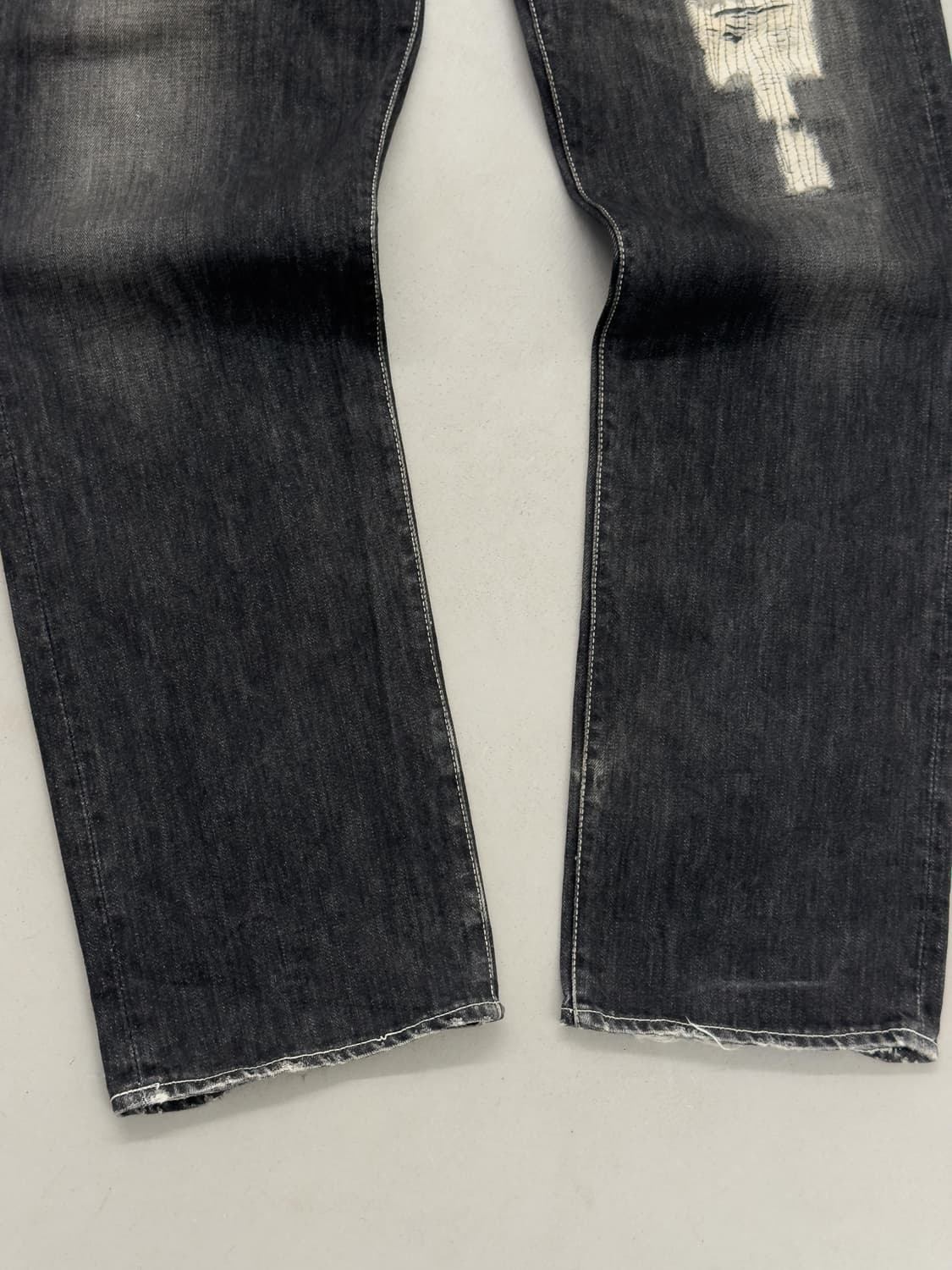 포스트 오버롤즈 디스트레스드 데님 상품이미지3