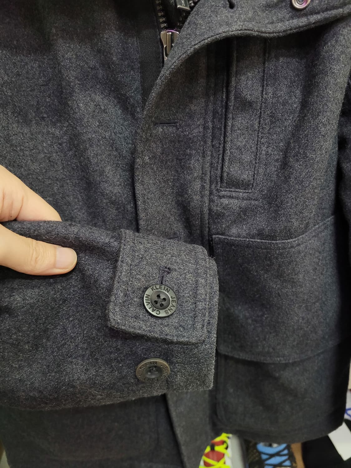 CKJ 캘빈클라인 그레이 양모 패딩 점퍼 (내피분리형) 상품이미지2