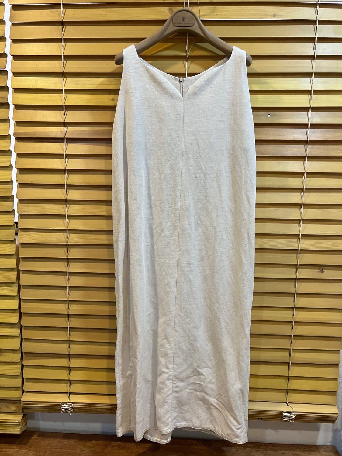 에콘 EKHON 여성 오트밀베이지 린넨원피스 슬리브리스원피스 상품이미지2