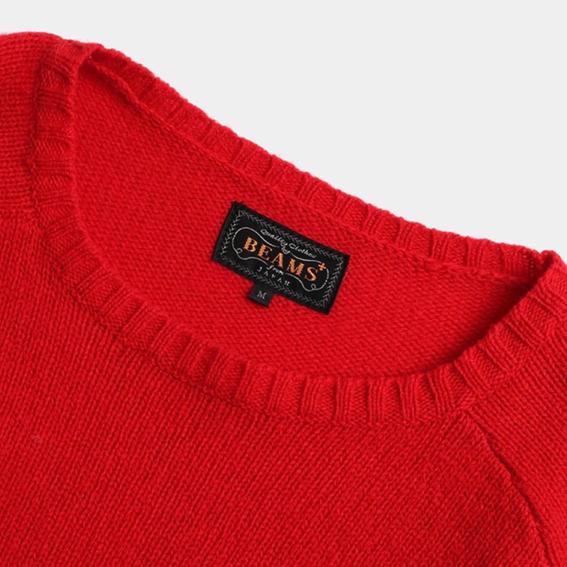 Beams 빔즈 플러스 울 니트 레드 상품이미지4