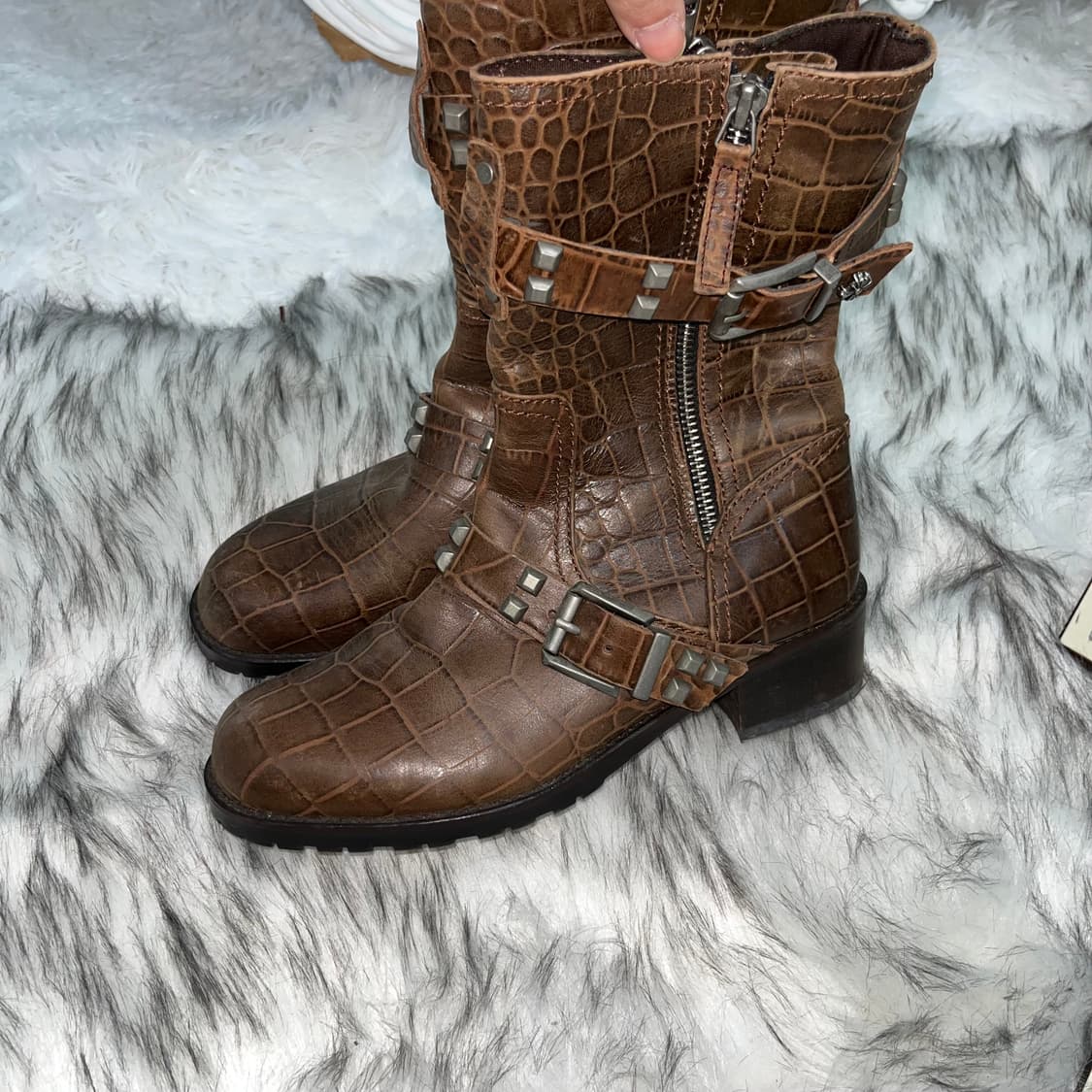 빈티지 브라운 벨티드 부츠 상품이미지4