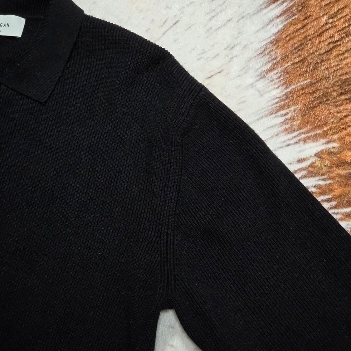 빈티지 블랙 투웨이 니트 집업 상품이미지4