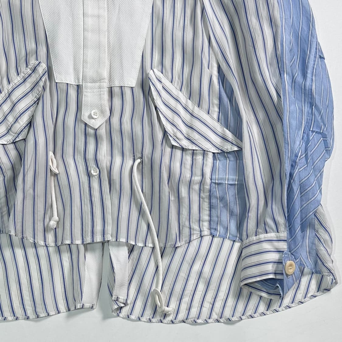 사카이 스트라이프 언발란스 셔츠  상품이미지4