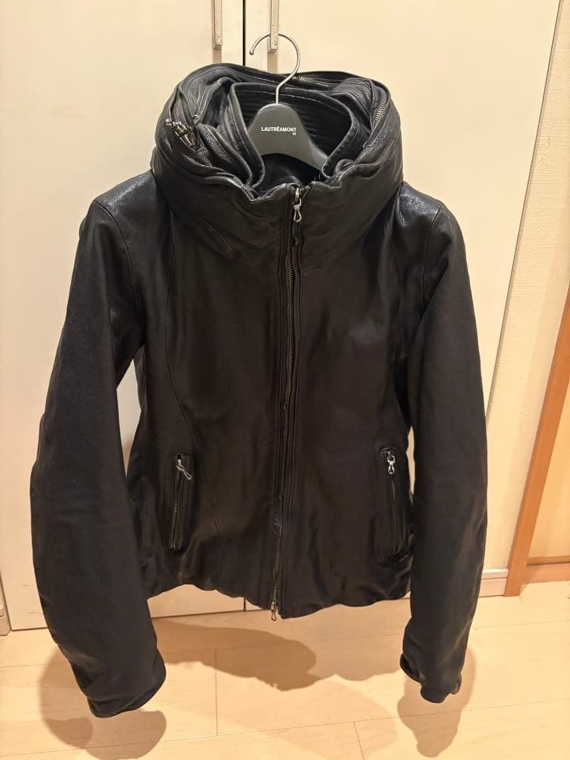 G.O.A 구해요)고아 가죽 자켓 후드 상품이미지1