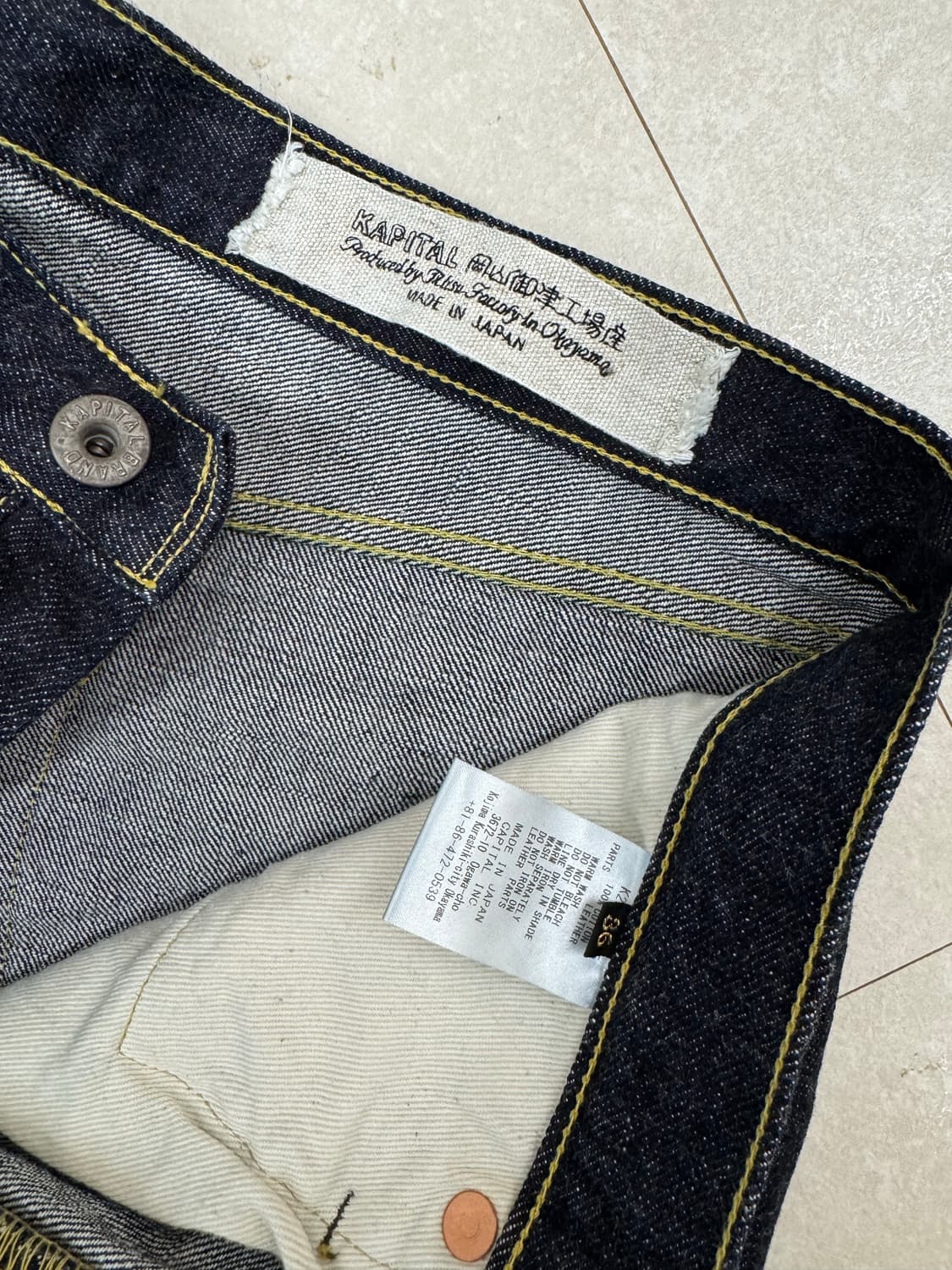 (새상품) 캐피탈 13.5oz 몽키 시스코 데님 5P 36사이즈 상품이미지4
