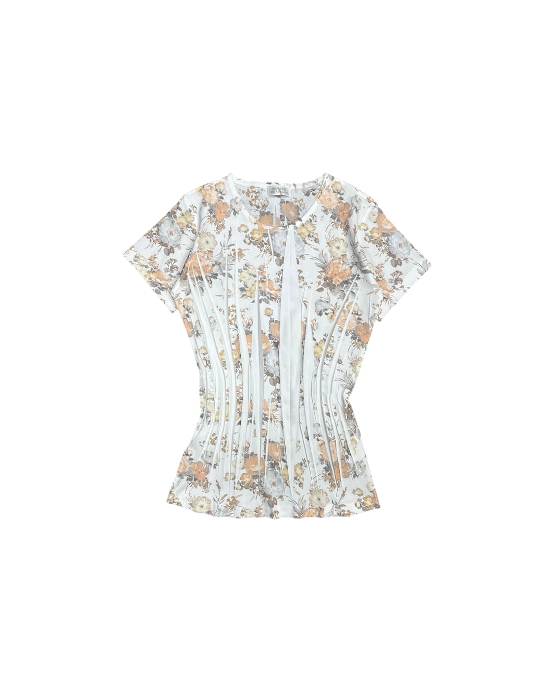 요시키 히시누마 플라워 패턴 플리티드 탑 상품이미지4