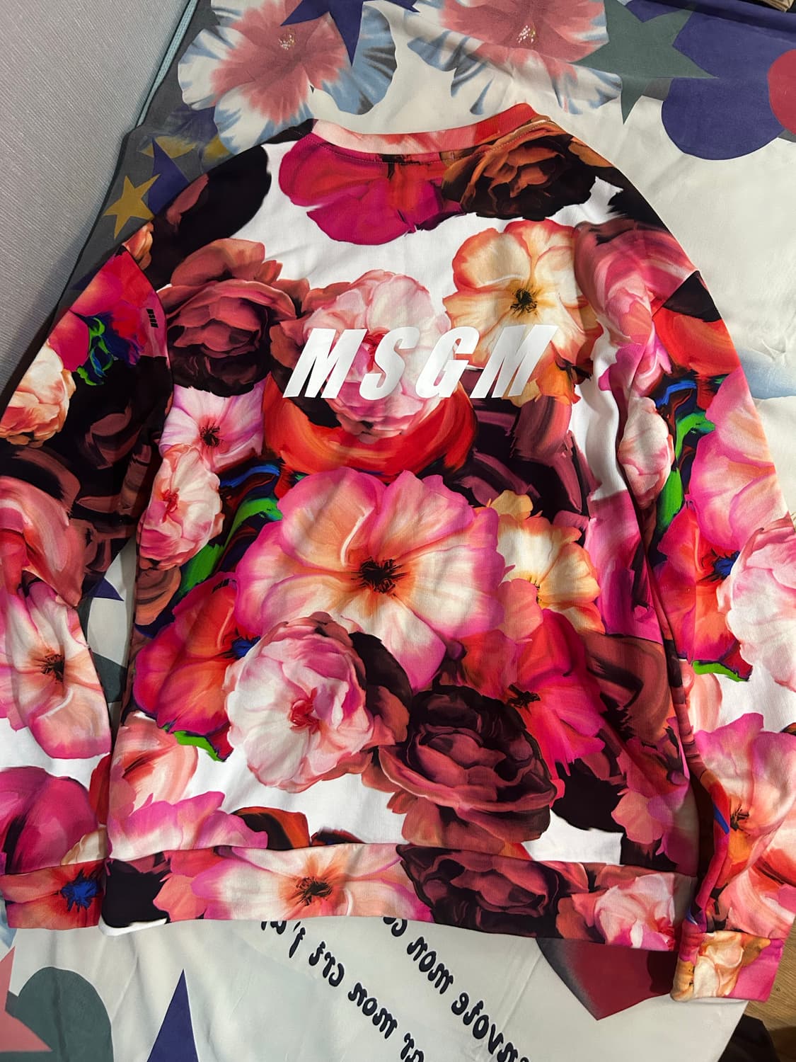 MSGM 플라워 프린트 맨투맨 S 상품이미지5