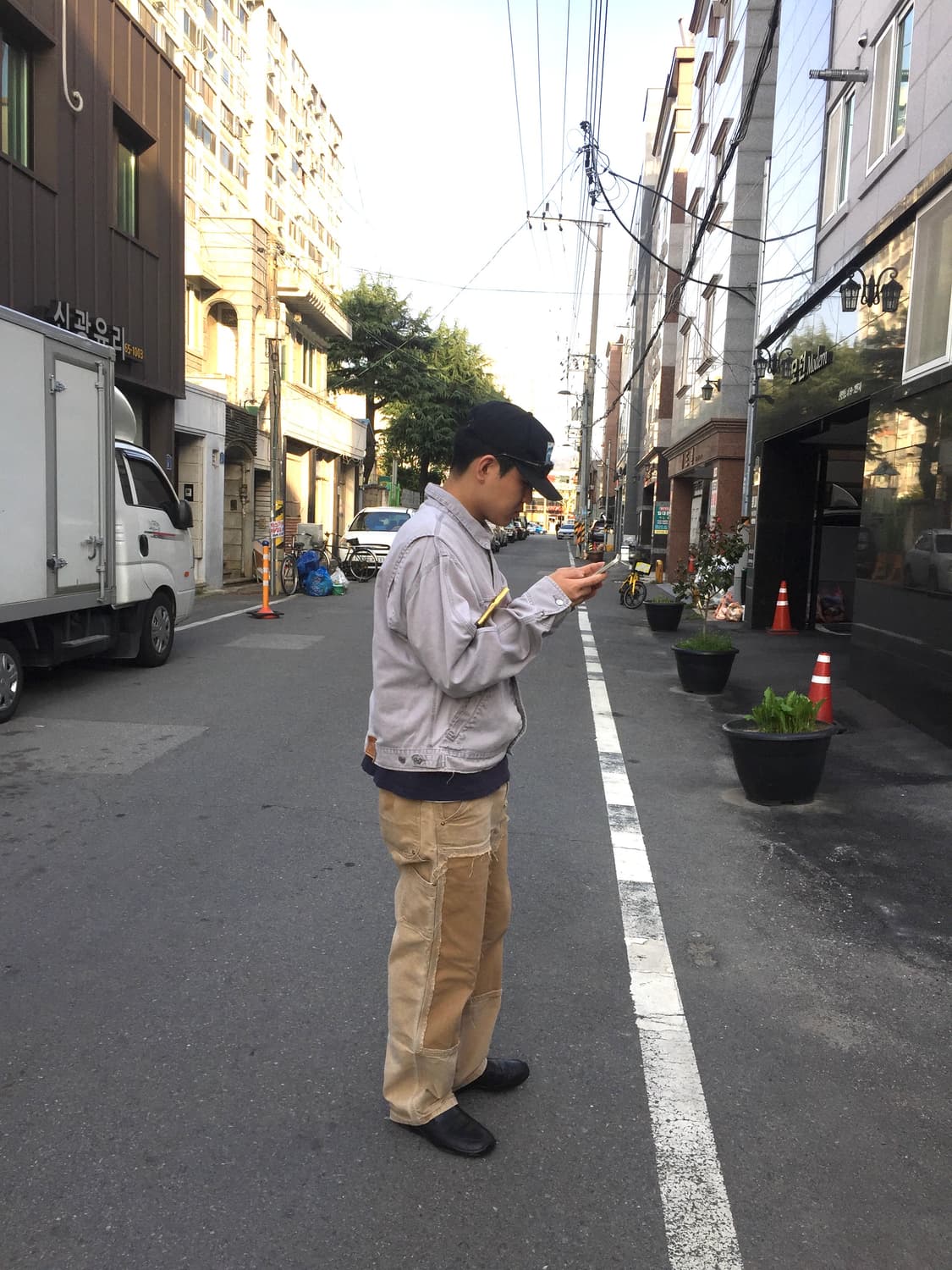 90s carhatt 칼하트 더블니 미제 커스텀 34-35사이즈 상품이미지4