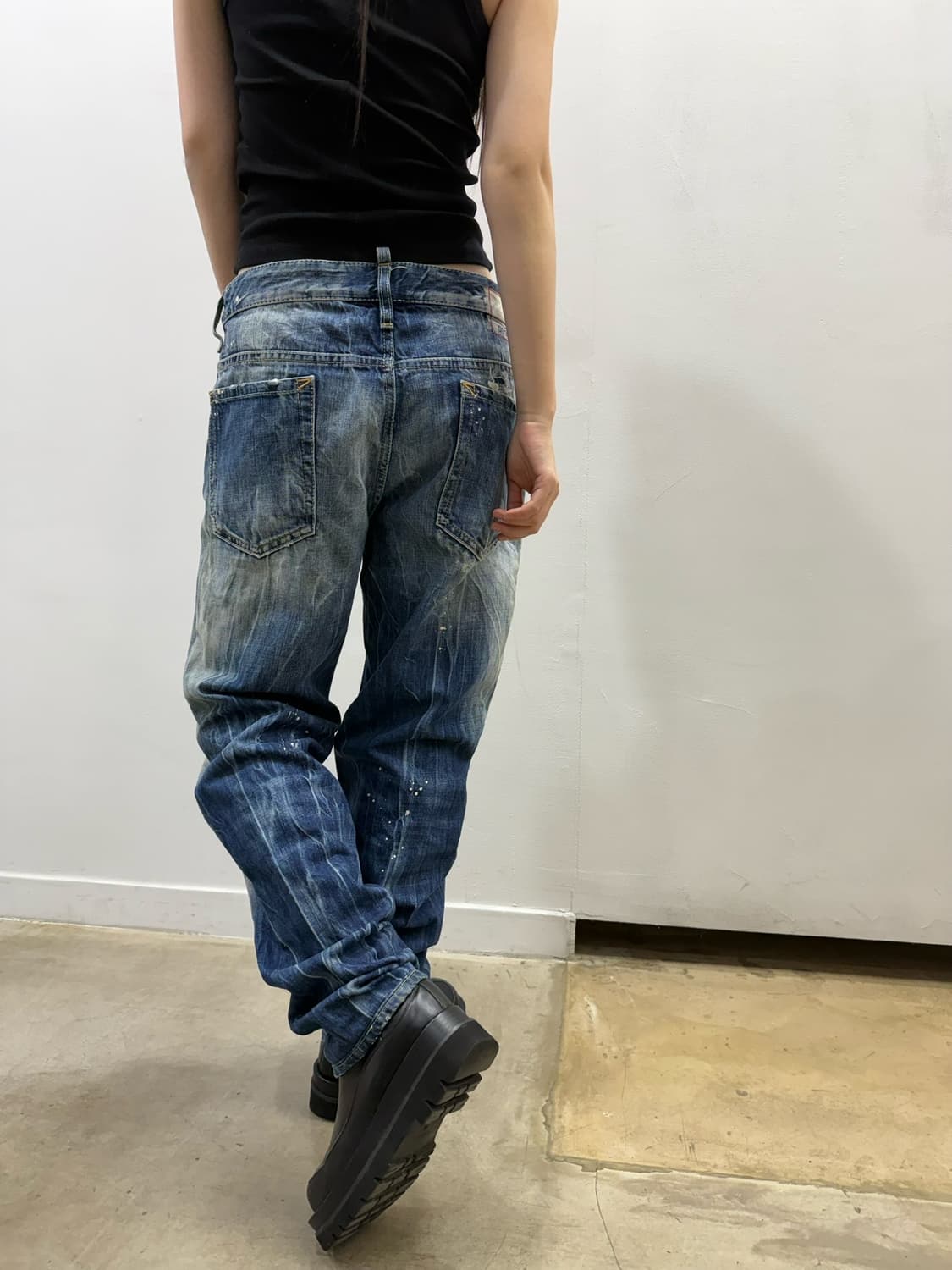 디스퀘어드 워싱 페인팅 데님팬츠 상품이미지7