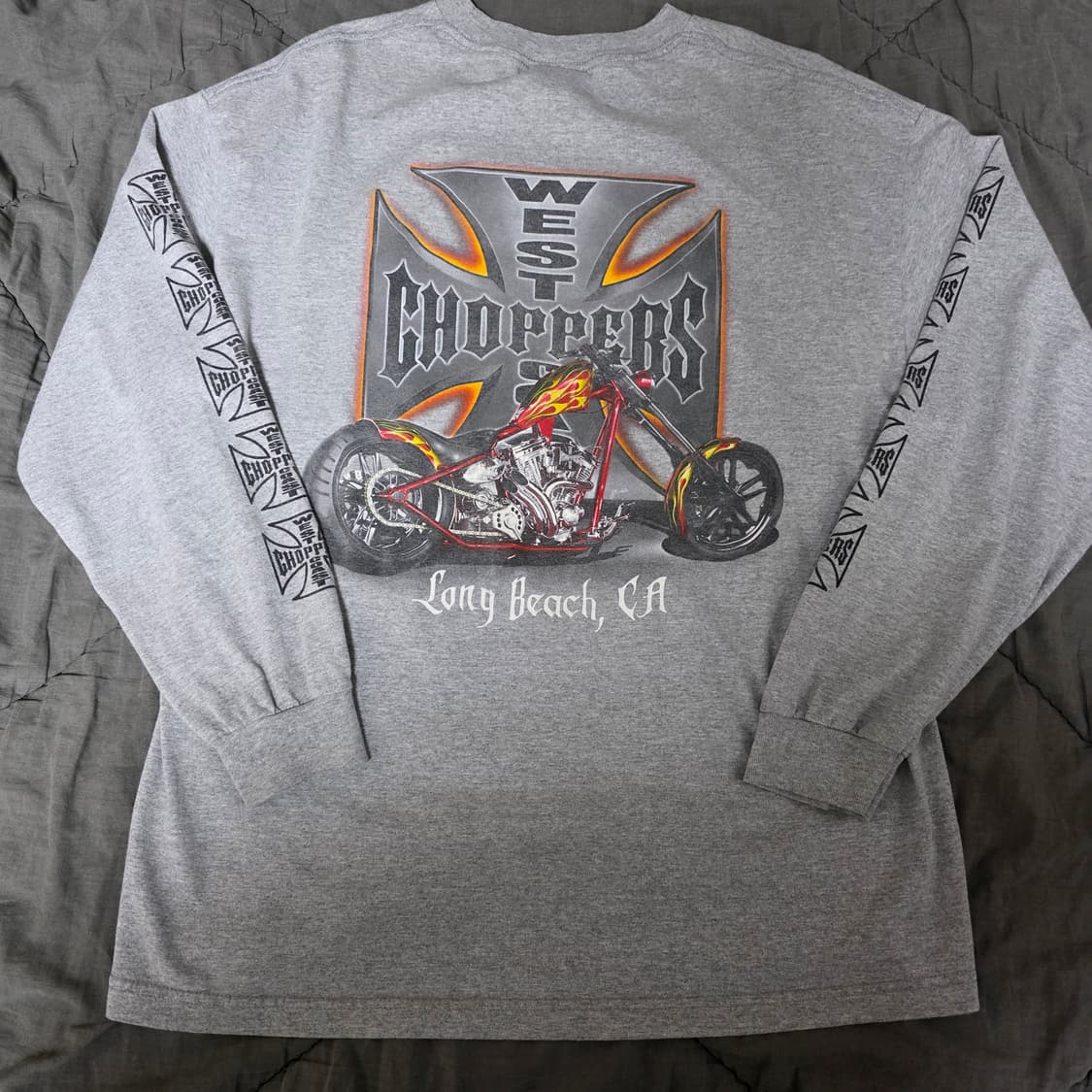 [XL] 빈티지 WCC 웨스트 코스트 차퍼스 쵸퍼 롱슬리브 그레이 상품이미지1