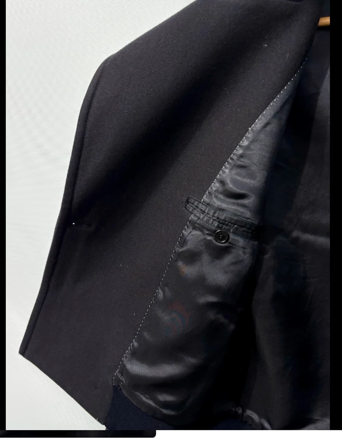 닐바렛 검정색 더블 겨울 코트 100 상품이미지4