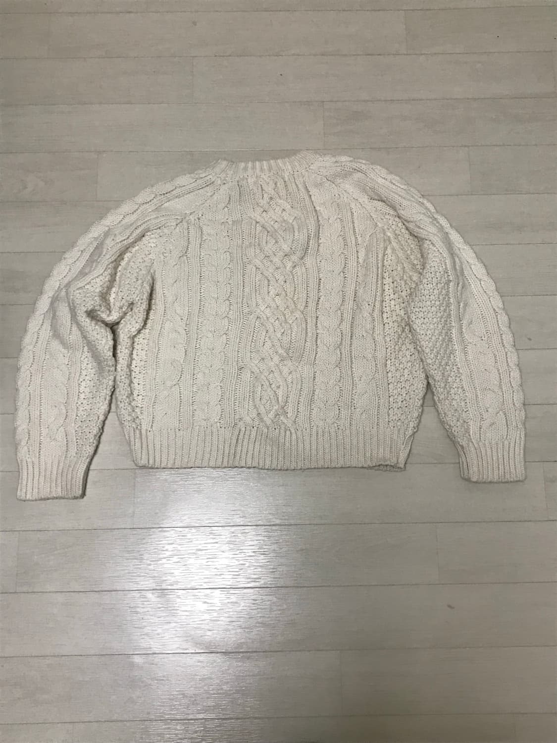 케이블 니트 아이보리  상품이미지3