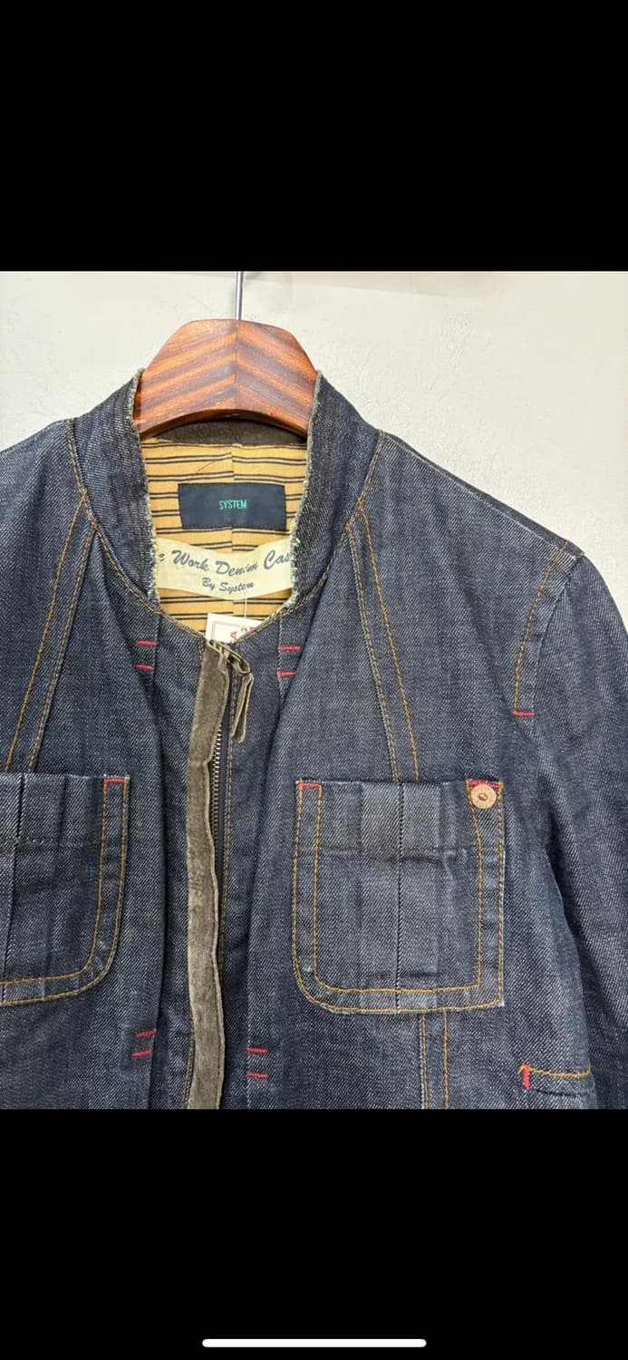 시스템 빈티지 데님 멀티포켓 스티치 집업 자켓 H1467 상품이미지3
