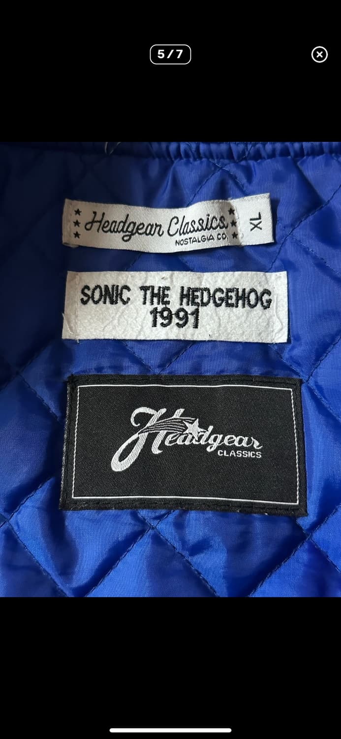 SEGA Headgear 클래식 소닉 더 헤치옥 1992 사틴 자켓 상품이미지5