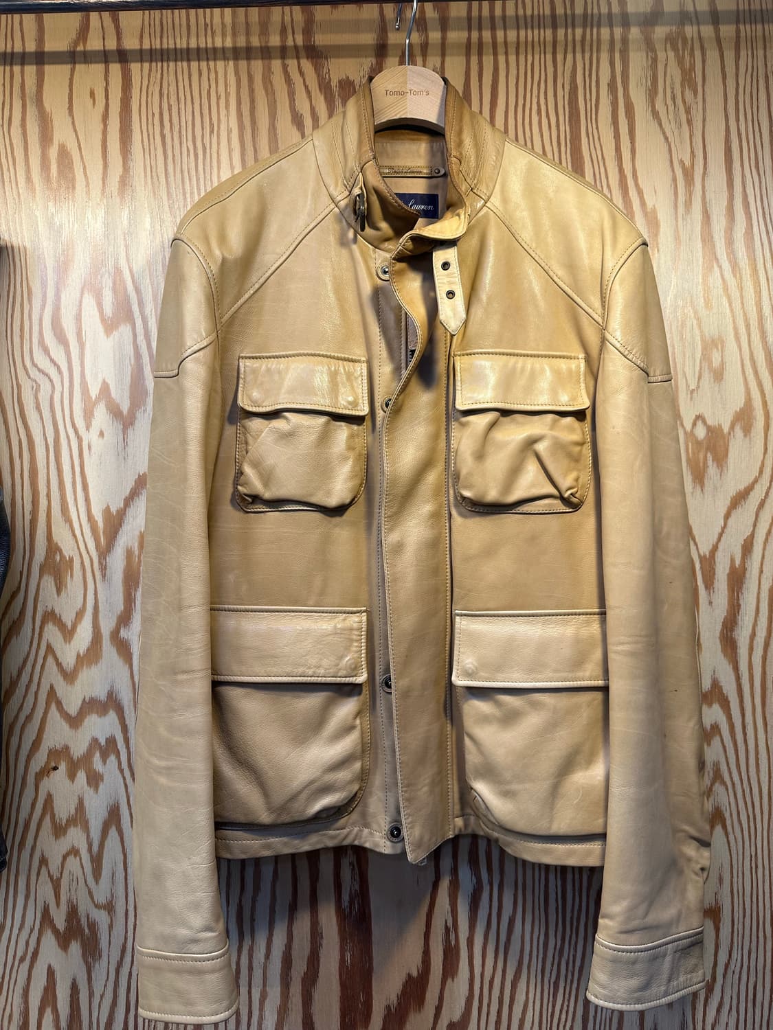 랄프로렌 퍼플라벨 베이지 가죽 자켓 상품이미지1