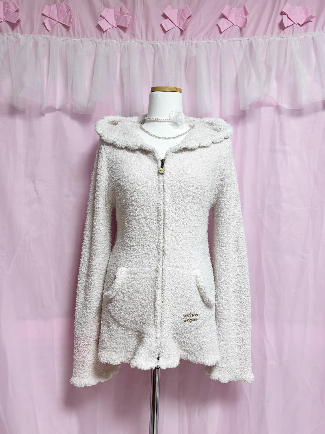 빈티지 젤라또피케 물결 후드집업 룸웨어 상품이미지1