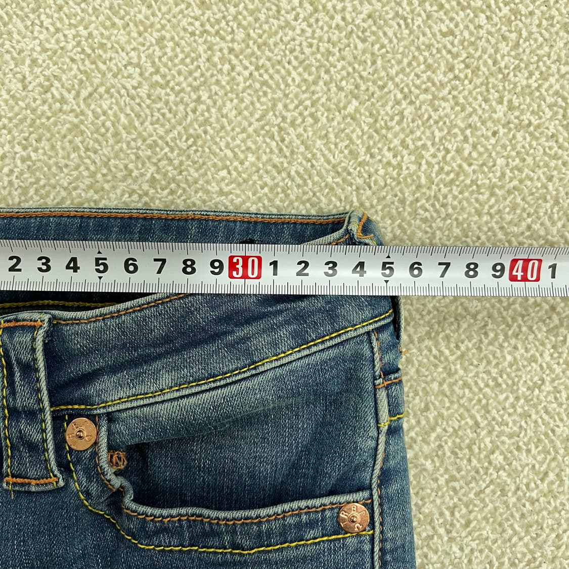 [68] 트루릴리전 여성 세미 부츠컷 데님 청바지 0105M1 상품이미지5