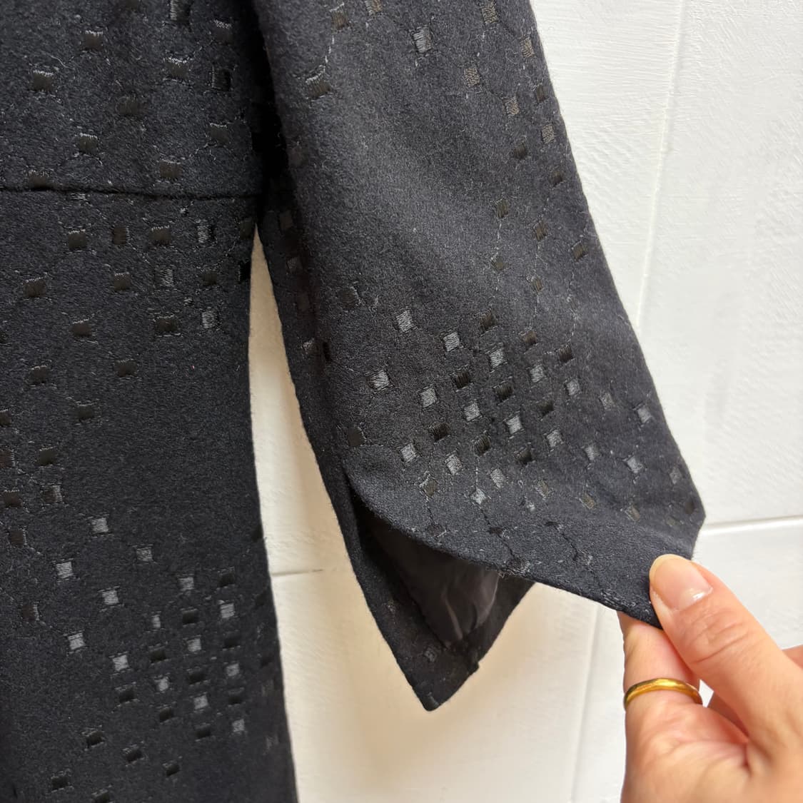 90's La mode Balenciaga 발렌시아가 울 블랙 원피스 4 상품이미지3