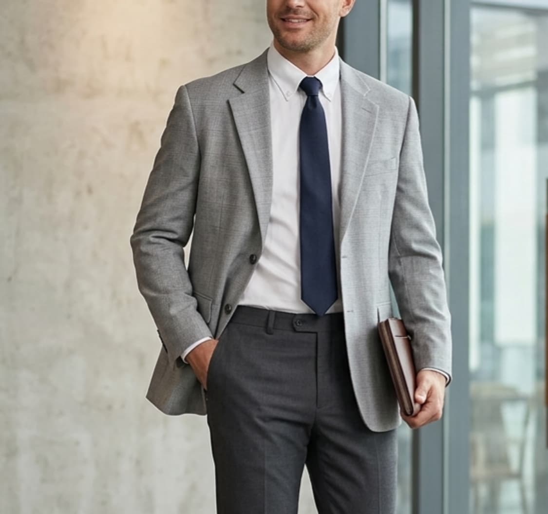 [100]빌리브 그레이 체크 블레이저 상품이미지1