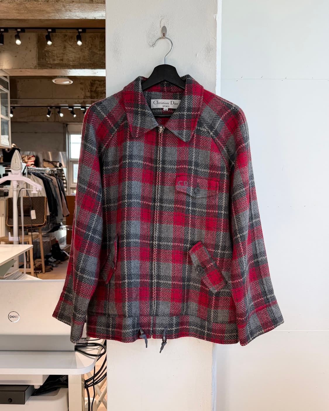 크리스찬 디올 스포츠 90s 타탄체크 카라넥 자켓  상품이미지2