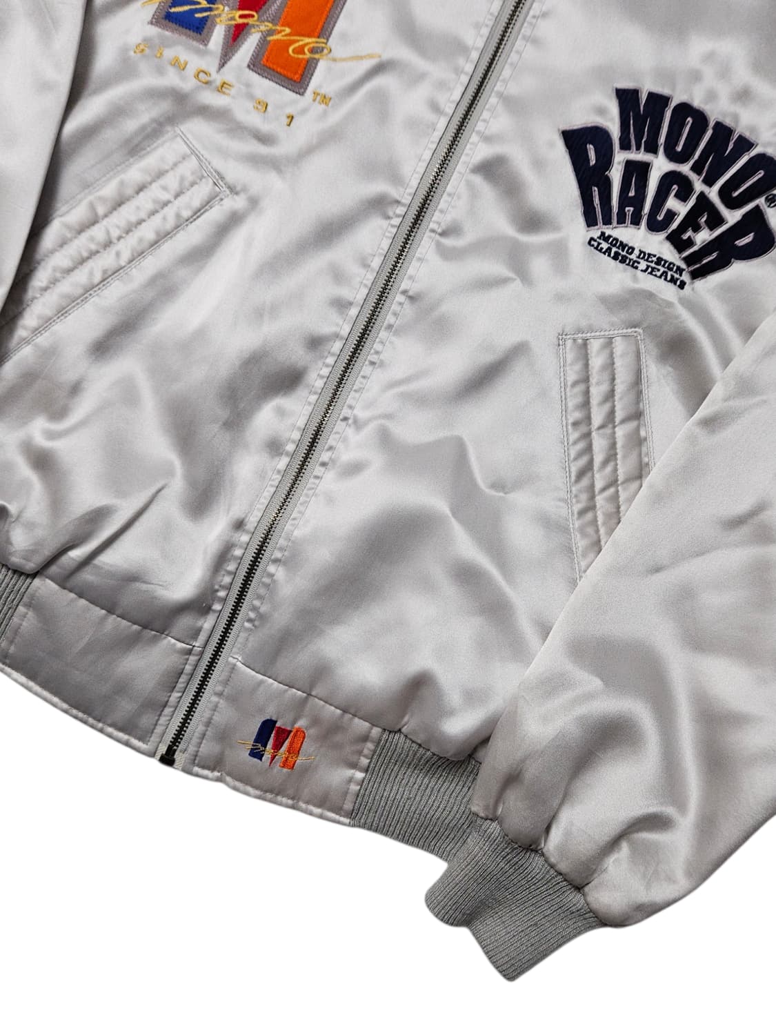 1990s 모노레이싱 빈티지 사틴 바시티 자켓 XL 상품이미지7