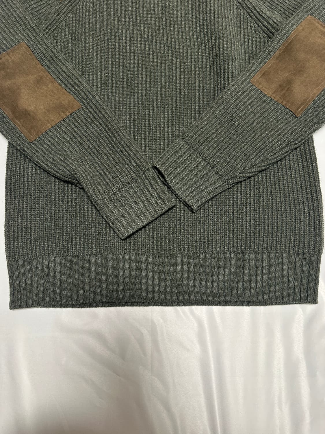 브룩스 브라더스 모100% 니트 카키/브라운 스웨이드패치(105) 상품이미지7