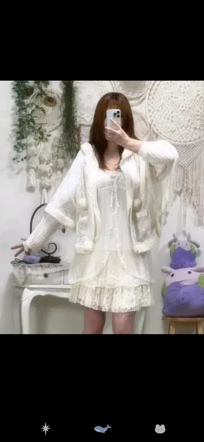 폼폼 케이프 화이트 페어리세트 상품이미지1