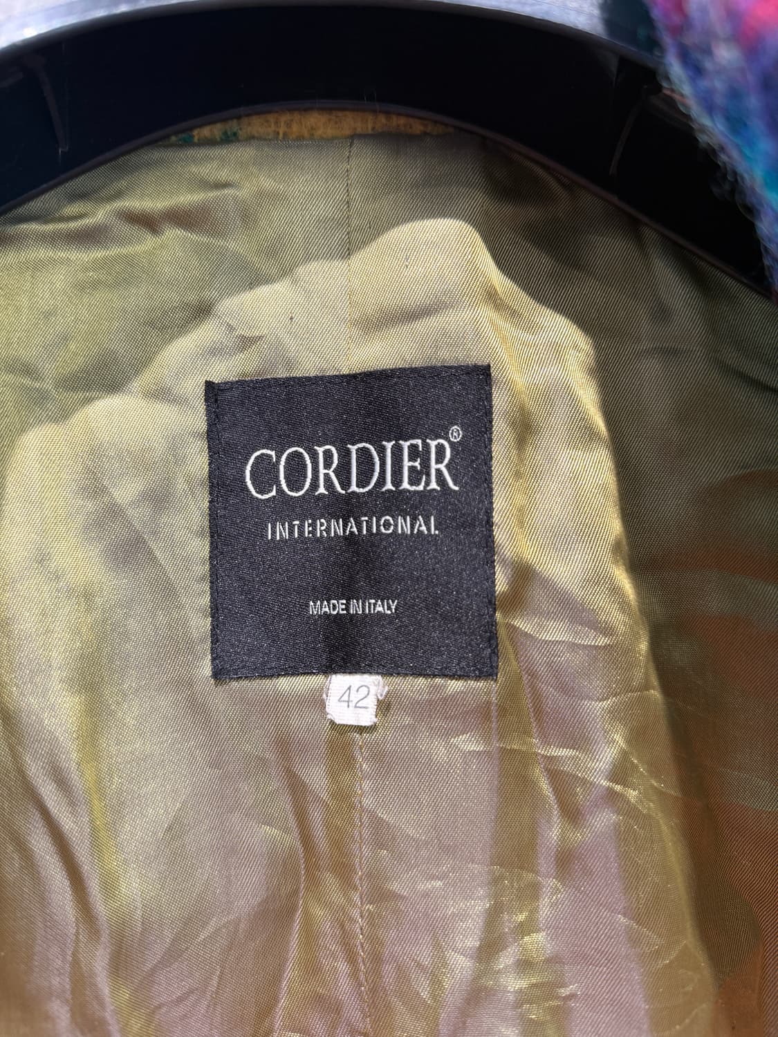 CORDIER 모헤어 체크 코트 42  상품이미지4