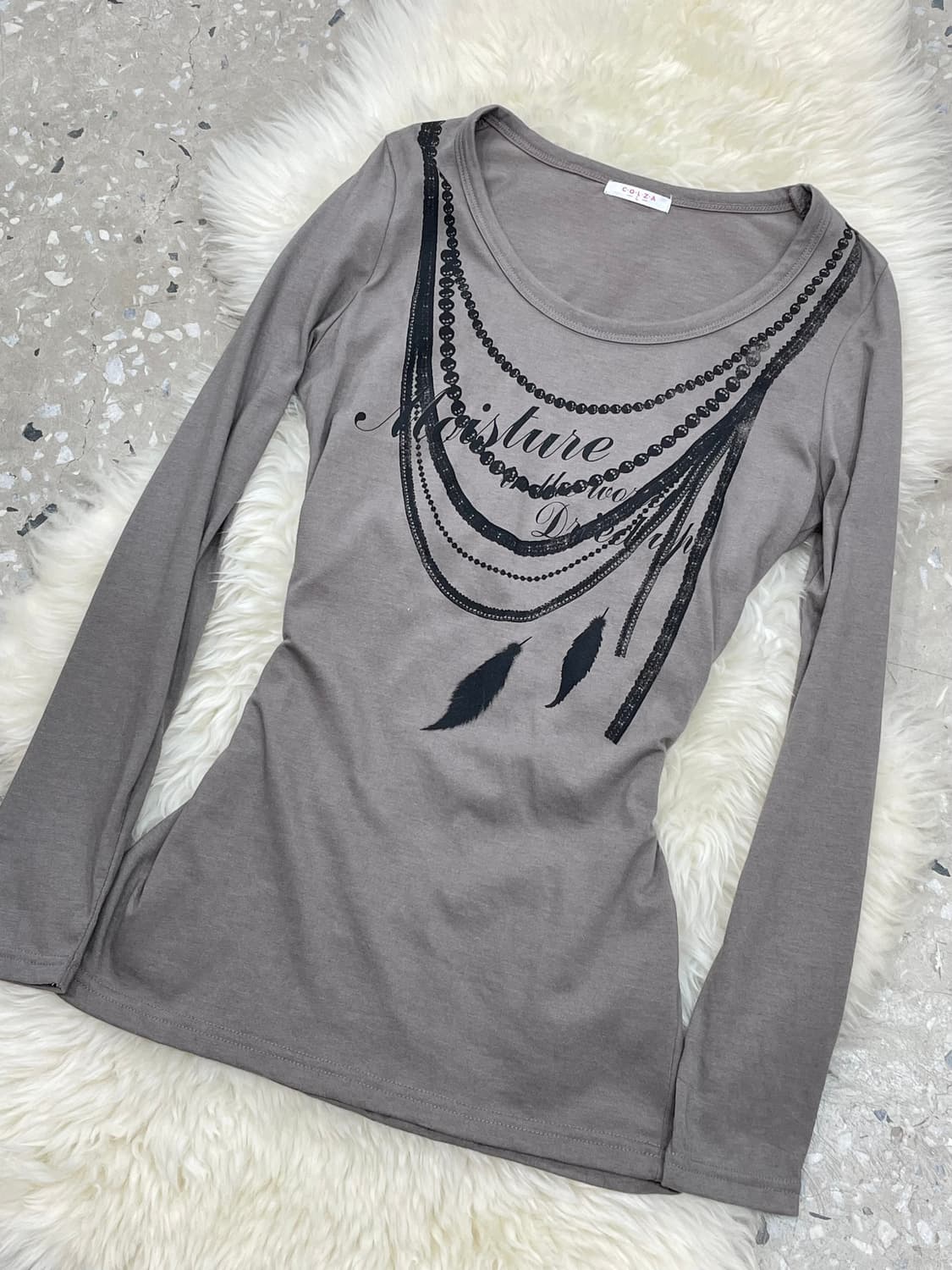 y2k 카키 네크리스 슬리브 상품이미지3