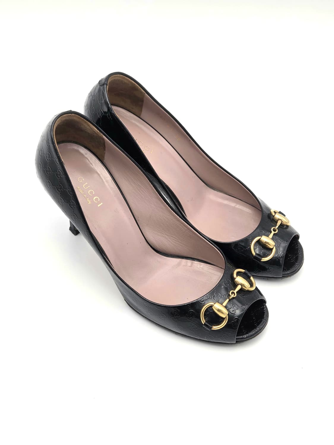 구찌 블랙 페이던트 홀스빗 핍토 펌프스 상품이미지4