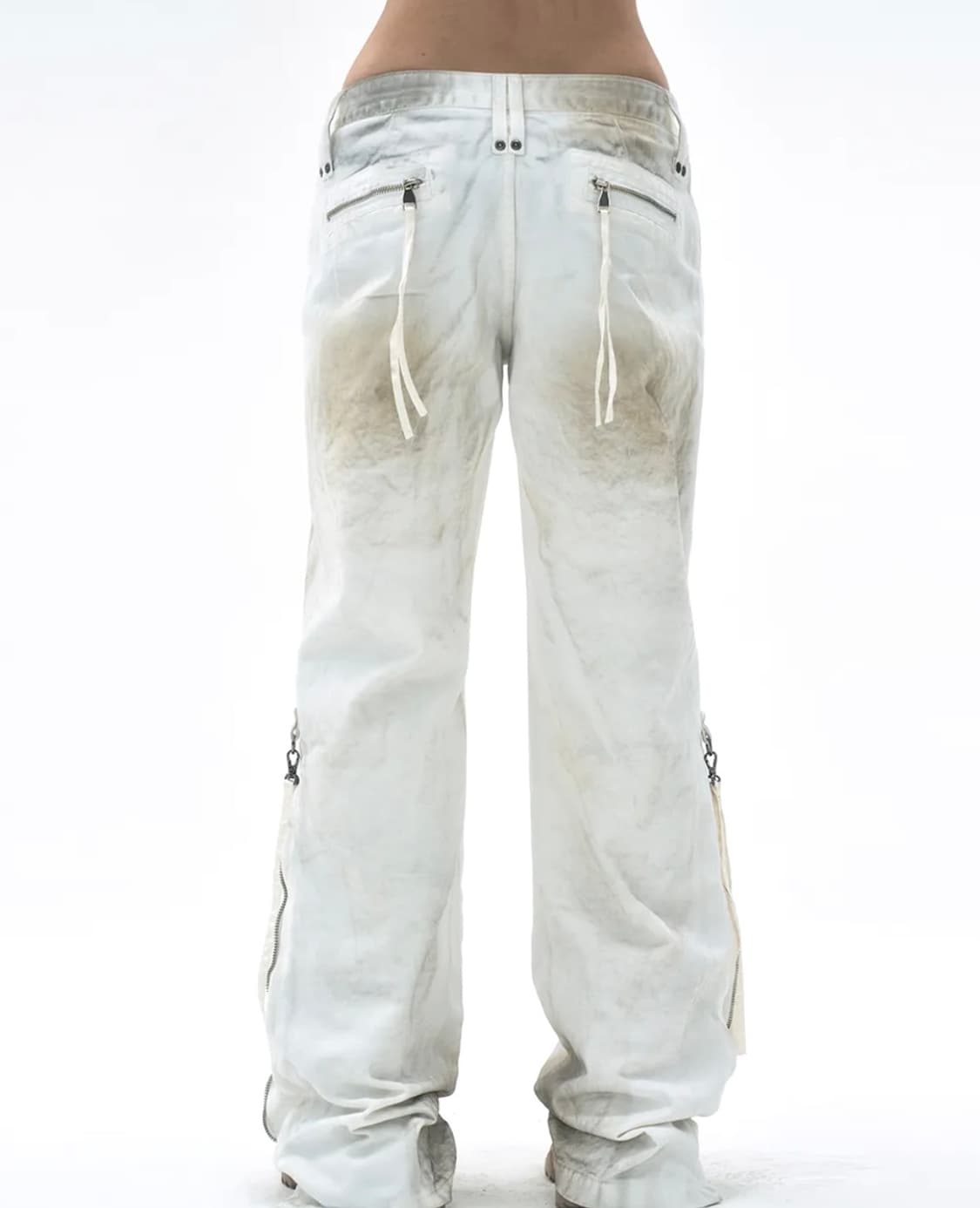 [M] Yeel washed zipper pants white 상품이미지3