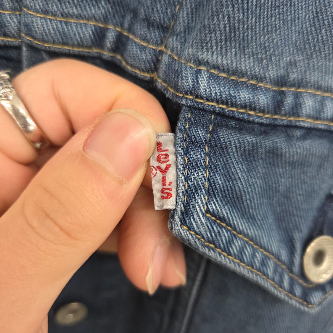 리바이스 데님 청자켓 블루 여L 상품이미지3