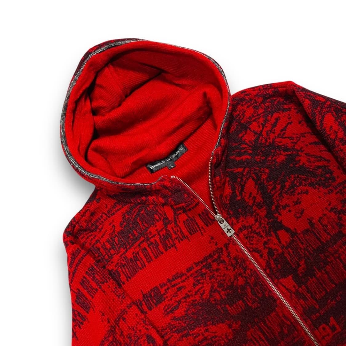 락시크 버닝 쇼 다크 블러드 빈티지 니트 후디 집업 상품이미지2