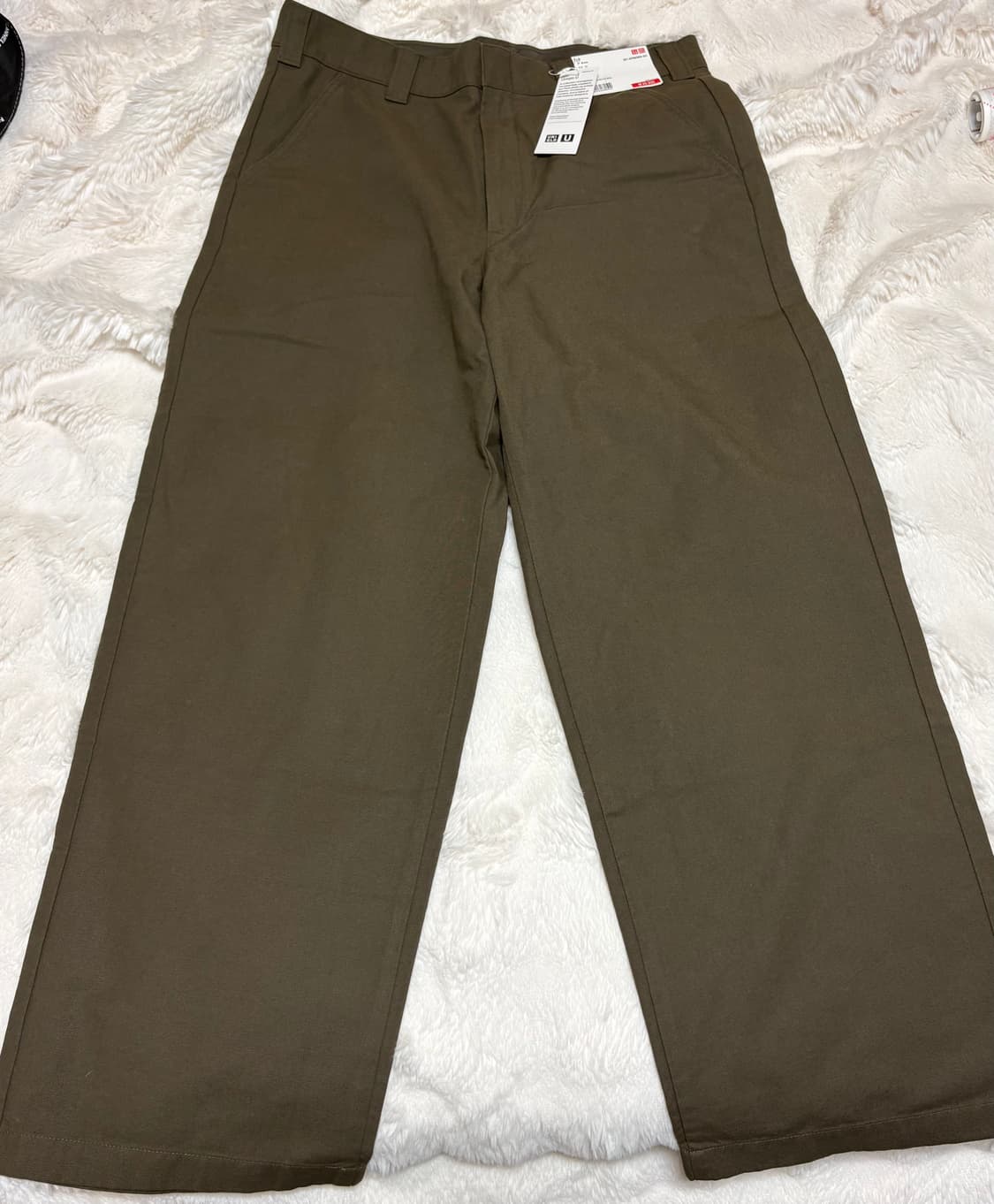 유니클로u 25fw 와이드스트레이트 치노팬츠 브라운,블랙/85 상품이미지4