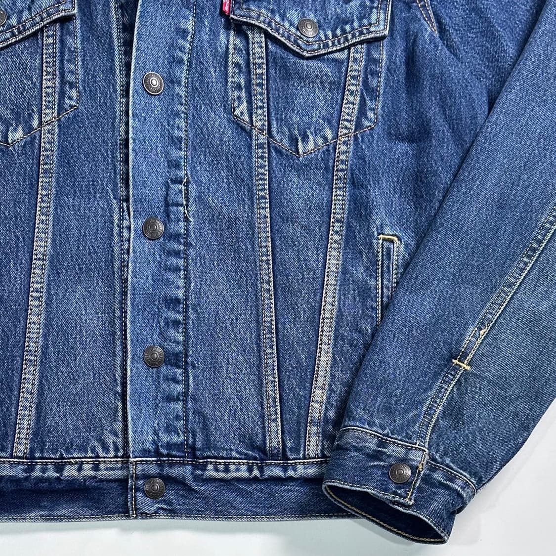 리바이스 체크 라이닝 양털 카라 데님 자켓  상품이미지4
