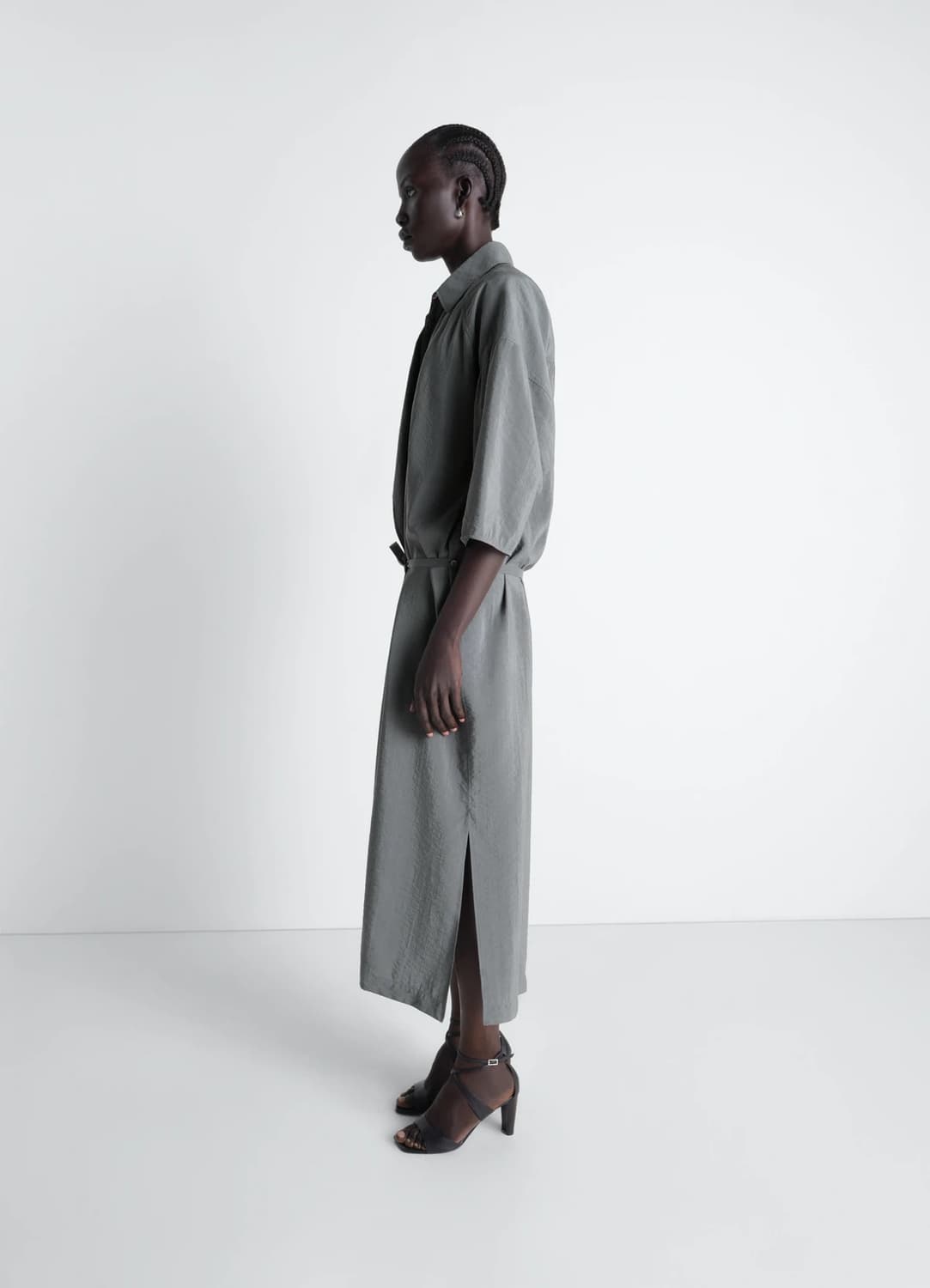 [36]르메르 26ss ASYMMETRICAL 셔츠 드레스/알루미늄 상품이미지3