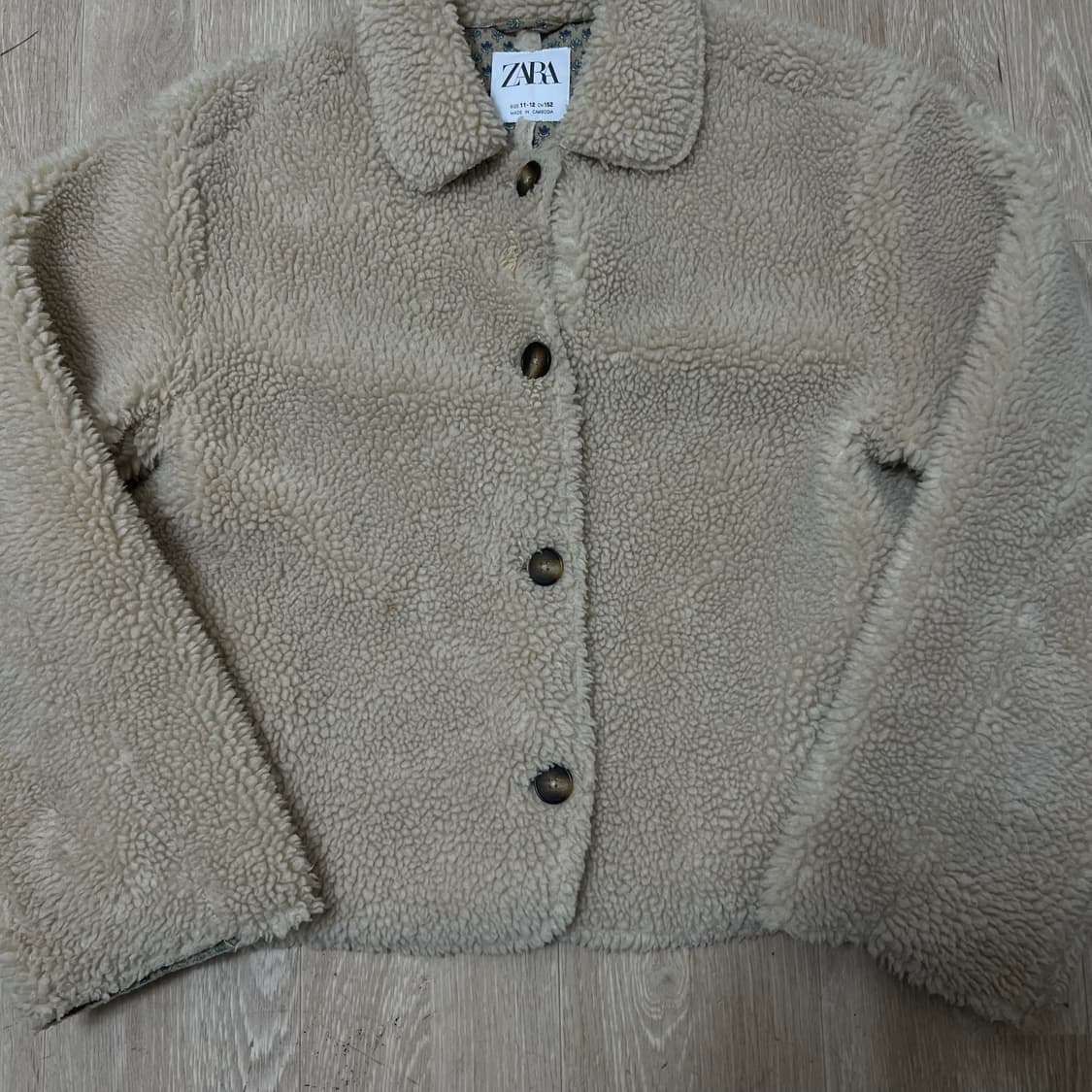 자라 여성 오버핏 양털 뽀글이 후리스 자켓 M/95  상품이미지3