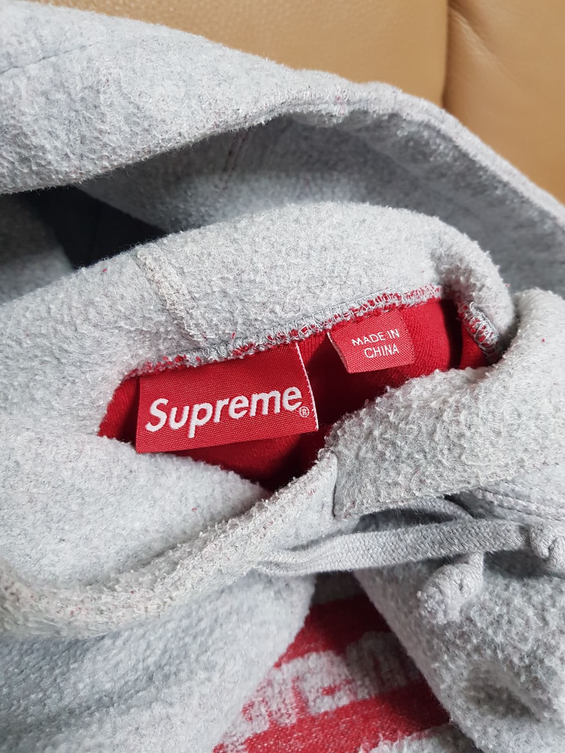 슈프림 인사이드아웃 박스로고 후드 티셔츠 그레이 상품이미지7