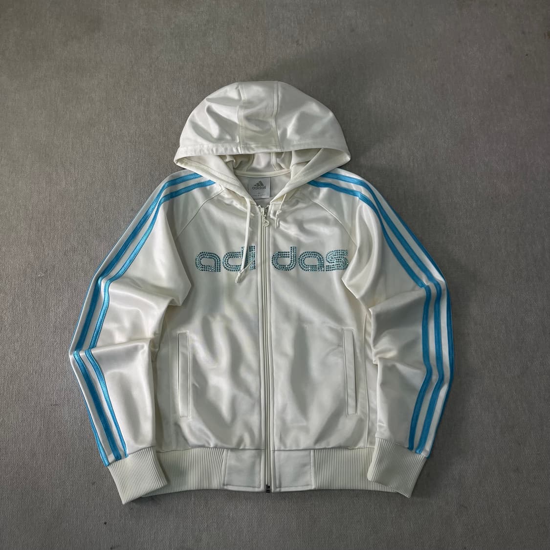 90 아디다스 y2k 큐빅 화이트 트랙탑져지  상품이미지1