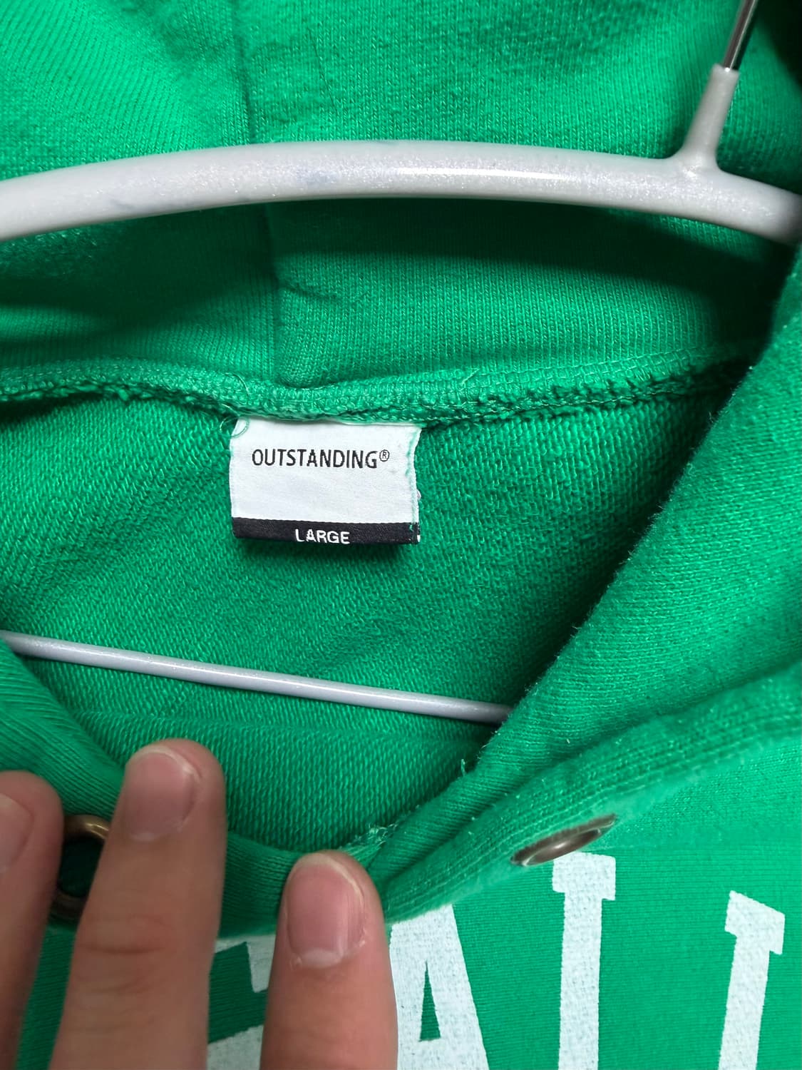 아웃스탠딩 V.S.C 후드티 SWEAT(LASSALE)_그린 상품이미지2