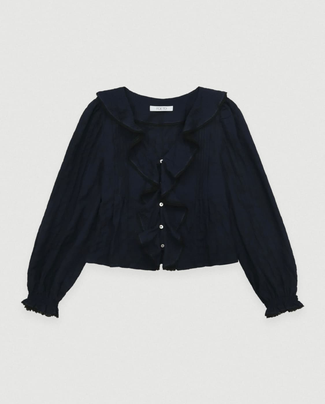 새상품) 포에토 퓨어 러플 블라우스 PURE RUFFLE BLOUSE 상품이미지4