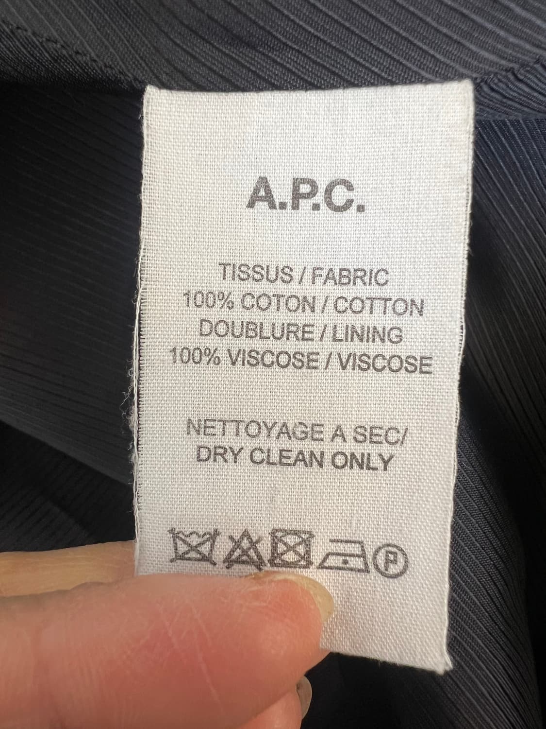 아파쎄 APC 남성 네이비 발마칸 간절기맥코트 
 상품이미지7