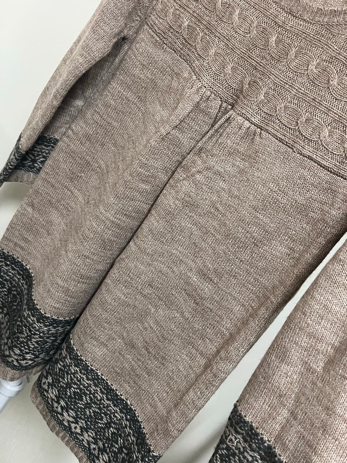 모리걸 노르딕 패턴 7부 소매 니트 상품이미지5