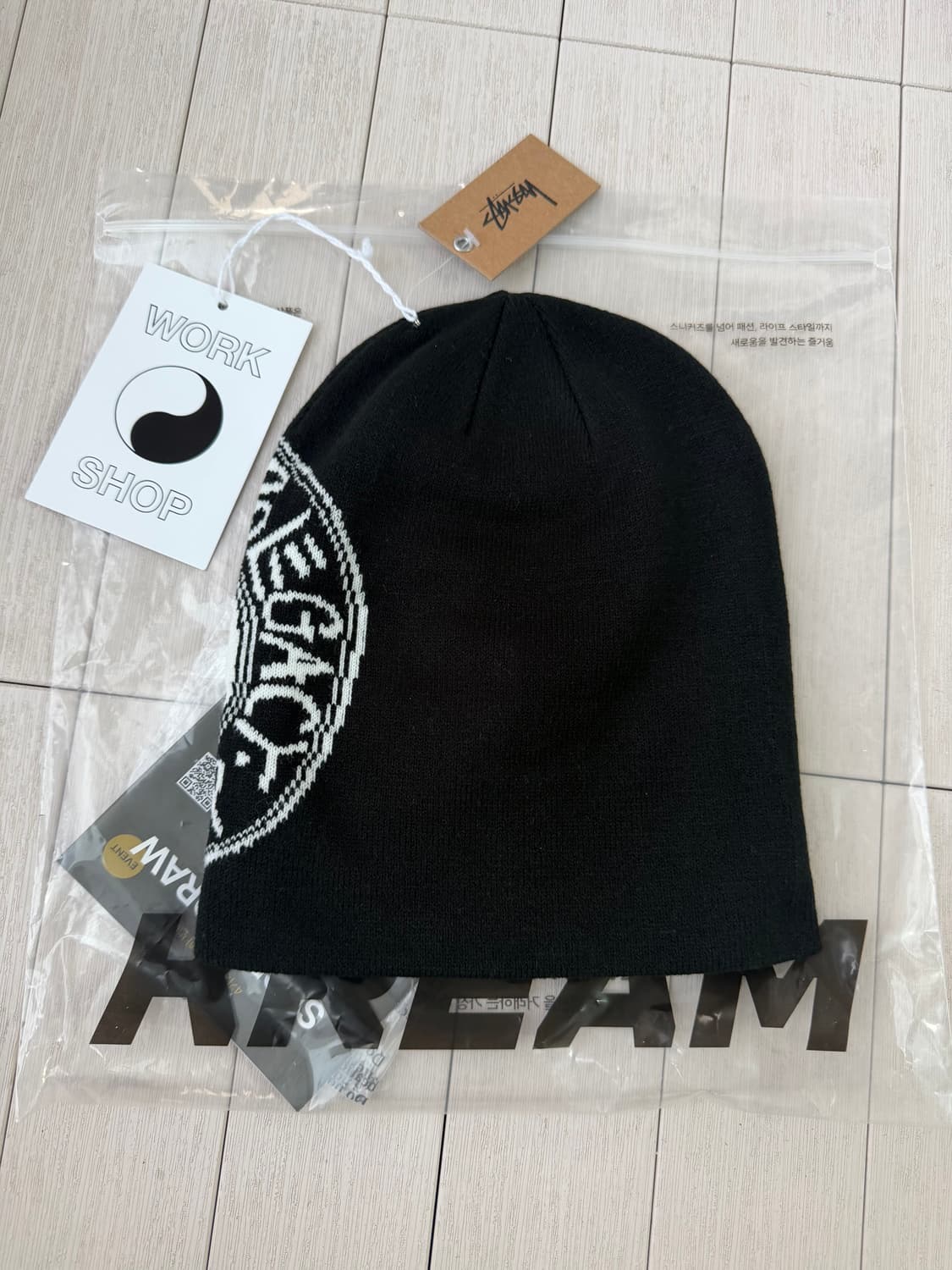 스투시 X 아워레가시 워크샵 스컬캡 블랙 상품이미지2