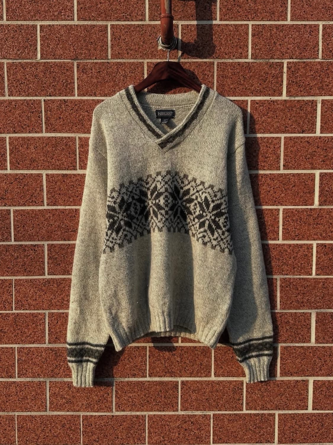 Lands end usa wool fairisle knit sweater 상품이미지1